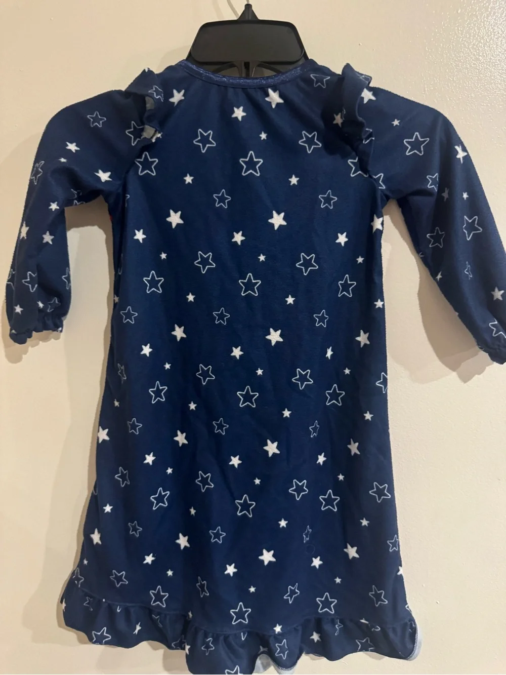 Navy Holiday Character Girls' Nightgown with Ruffle Trim